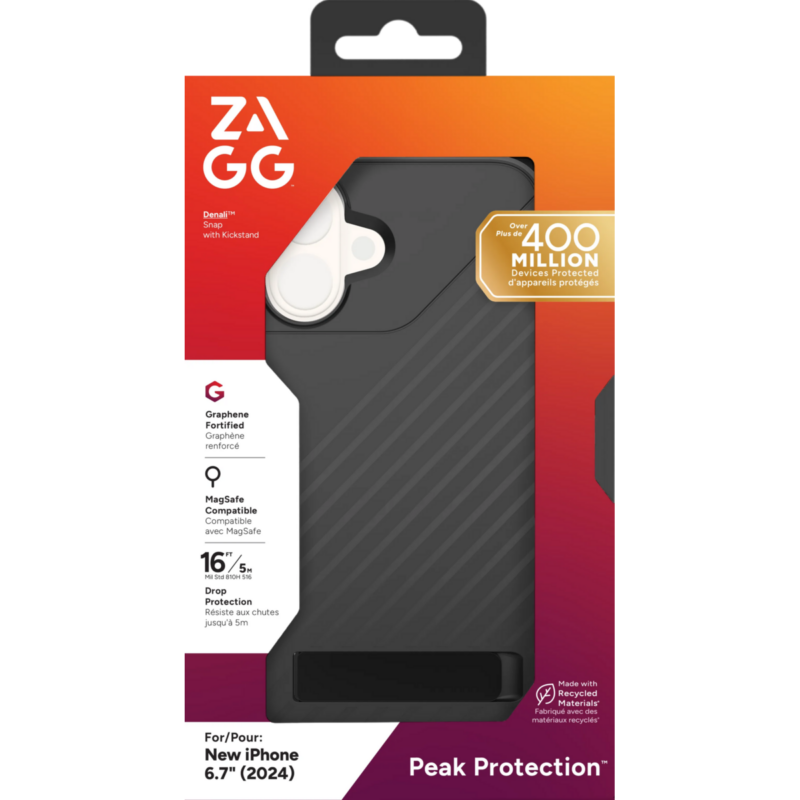 ZAGG Cases Denali Snap KS Apple iP16 Plus Black (702315251)