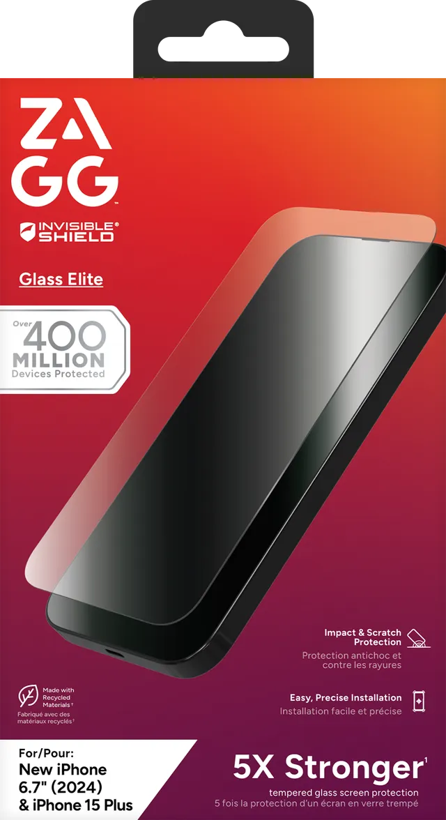 InvisibleShield Glass Elite Apple iP16 Plus/15 Plus Screen 1 -