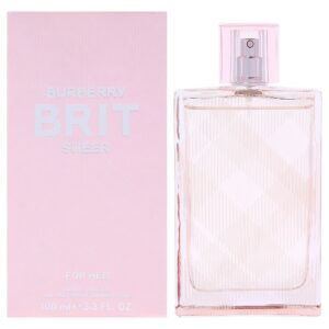 Burberry Brit Sheer by Burberry for Women 3.3 oz Eau de Toilette Spray