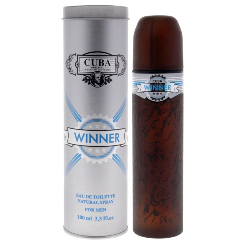 Cuba Winner by Cuba for Men - 3.3 oz Eau de Toilette Spray