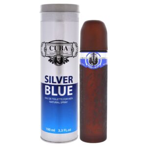 Cuba Silver Blue by Cuba for Men - 3.3 oz Eau de Toilette Spray