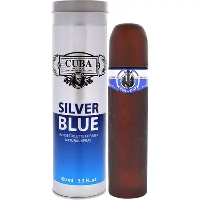 Cuba Silver Blue by Cuba for Men - 3.3 oz Eau de Toilette Spray