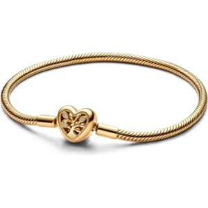 PANDORA MOMENTS FAMILY TREE HEART CLASP SNAKE CHAIN - Size 18 (563516C01-18) Women JEWELRY