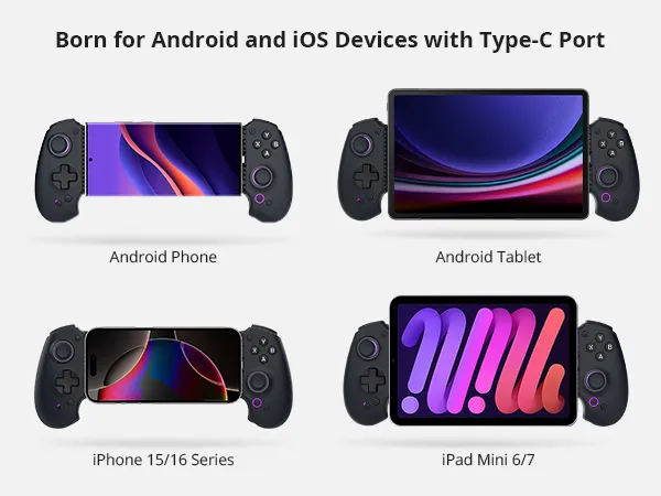 Abxylute S9 Mobile controller - USB-C + Bluetooth: Supports a wide range of phone/tablet devices compatibility; 9 Abxylute S9 Mobile controller - USB-C + Bluetooth: Supports a wide range of phone/tablet devices compatibility; - Image 9