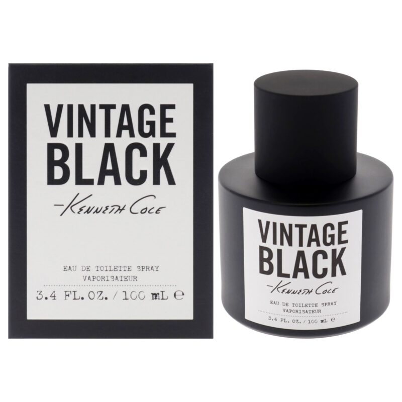 Kenneth Cole Vintage Black by Kenneth Cole for Men 3.4 oz Eau de Toilette Spray
