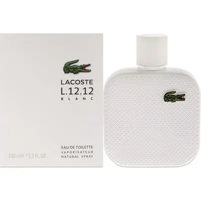 Lacoste Eau De Lacoste L.12.12 Blanc for Men 3.3 oz Eau de Toilette Spray