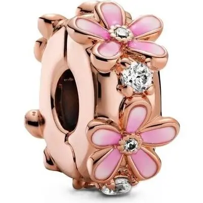 Pandora Charms Pink Daisy Spacer Clip (788809C01) Women JEWELRY