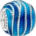 Pandora Blue Wave Charm (797012ENMX) Women JEWELRY