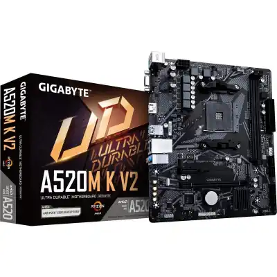 GIGABYTE AMD A520M-K for 3rd/4th/5th Generation AMD Ryzen™ processors; 2x Dual DDR4; 1x M2; HDMI; VGA