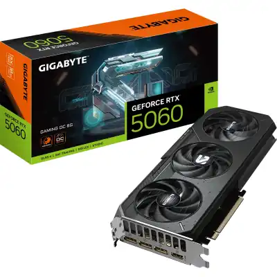 GIGABYTE nVidia GeForce RTX 5060 GAMING OC 8GB - 8GB GDDR7; 128-Bit Memory Bus; 1x HDMI; 3x DisplayPort .