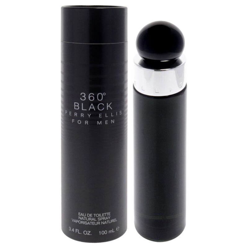 Perry Ellis 360 Black by Perry Ellis for Men - 3.4 oz Eau de Toilette Spray