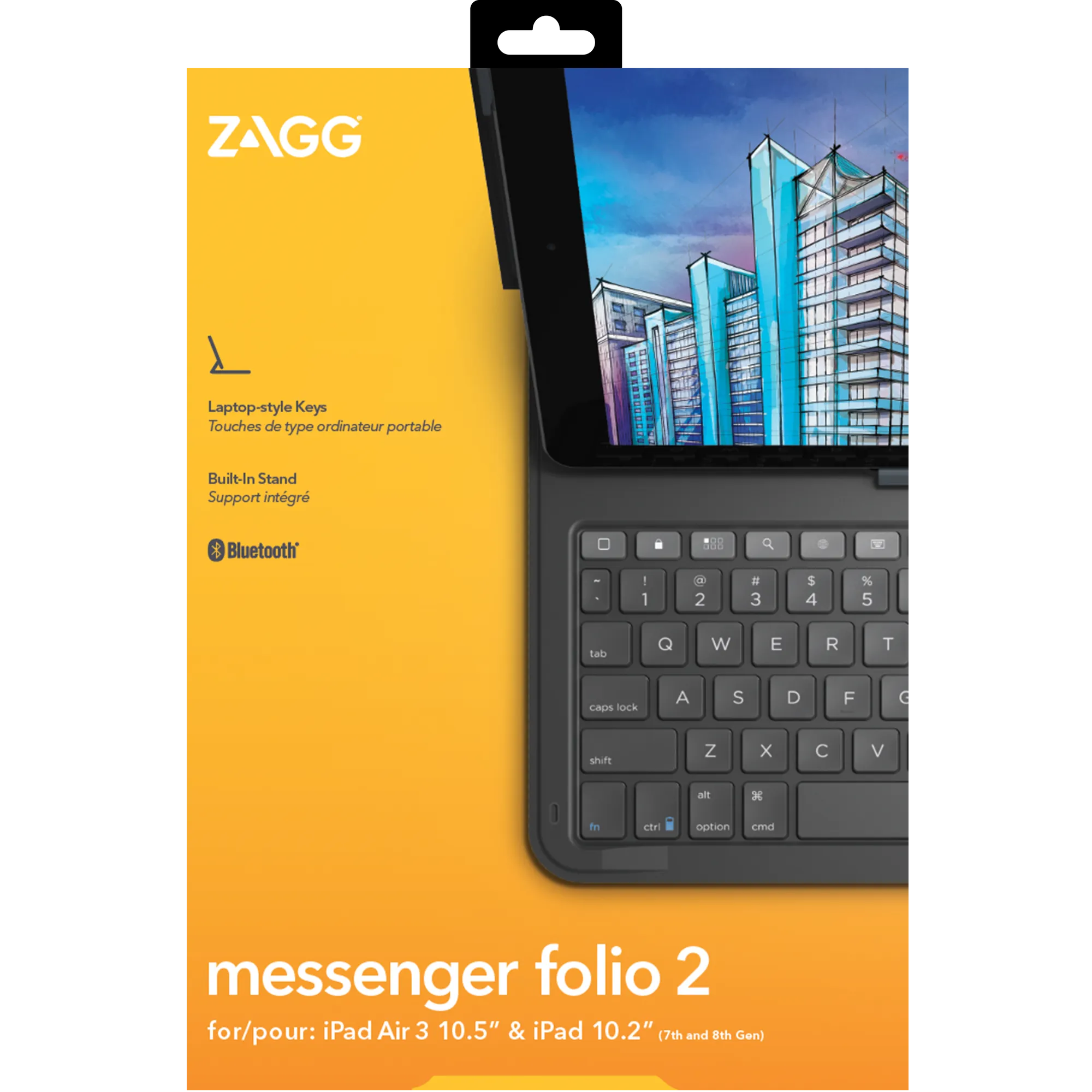 ZAGG-Keyboard Messenger Folio 2-Apple-iPad 10.2/10.5-Charcoal-UK 2 ZAGG-Keyboard Messenger Folio 2-Apple-iPad 10.2/10.5-Charcoal-UK - Image 2