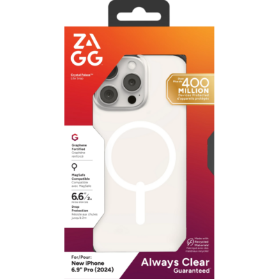 ZAGG Cases PH CrystlPal Lite Snap Apple iP16 Pro Max Clear (702315037)