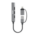 Port Connect USB Type-C to 4-port USB-A 3.0/2.0 Hub