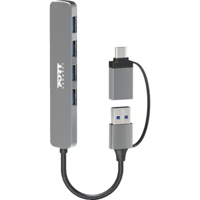 Port Connect USB Type-C to 4-port USB-A 3.0 Hub (900161)