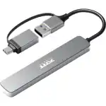 900161_Port-Connect-USB-Type-C-to-4-port-USB-A-3.0-Hub-Grey_wr_02a