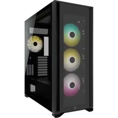 7000X RGB Black Tempered Glass Mid-Tower; 6x 3.5'' |  3x 2.5'' Drive Bays; 480mm Radiator Compatible; 4x 140mm RGB Fans incl (CC-9011226-WW)