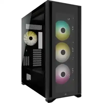 7000X RGB Black Tempered Glass Mid-Tower; 6x 3.5'' | 3x 2.5'' Drive Bays; 480mm Radiator Compatible; 4x 140mm RGB Fans incl (CC-9011226-WW)