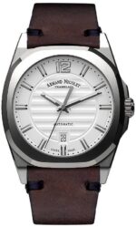 Armand Nicolet Tramelan J09 Silver Dial Automatic A660AAA-AG-PK4140TM Calf Leather Strap Men's Watch