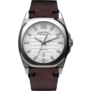 Armand Nicolet Tramelan J09 Silver Dial Automatic A660AAA-AG-PK4140TM Calf Leather Strap Men's Watch