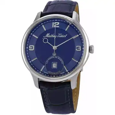 Mathey-Tissot Edmond Limited Edition Automatic 3D Leather Strap Blue Dial AC1886ABU Men's Watch