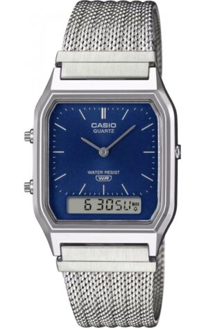 CASIO VINTAGE EDGY COLLECTION MESH STRAP - BLUE (AQ-230EM-2AEF) Unisex WATCHES