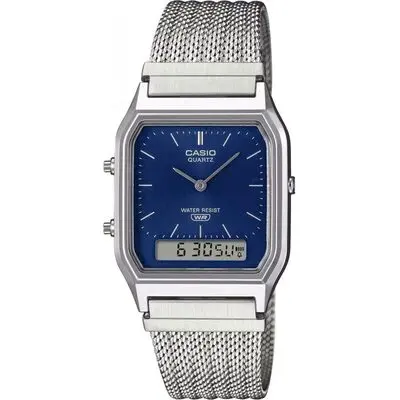 Casio Vintage Edgy Collection Mesh Strap - Blue (AQ-230EM-2AEF) Unisex WATCHES