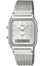 CASIO VINTAGE EDGY COLLECTION MESH STRAP - SILVER (AQ-230EM-7AEF) Unisex WATCHES