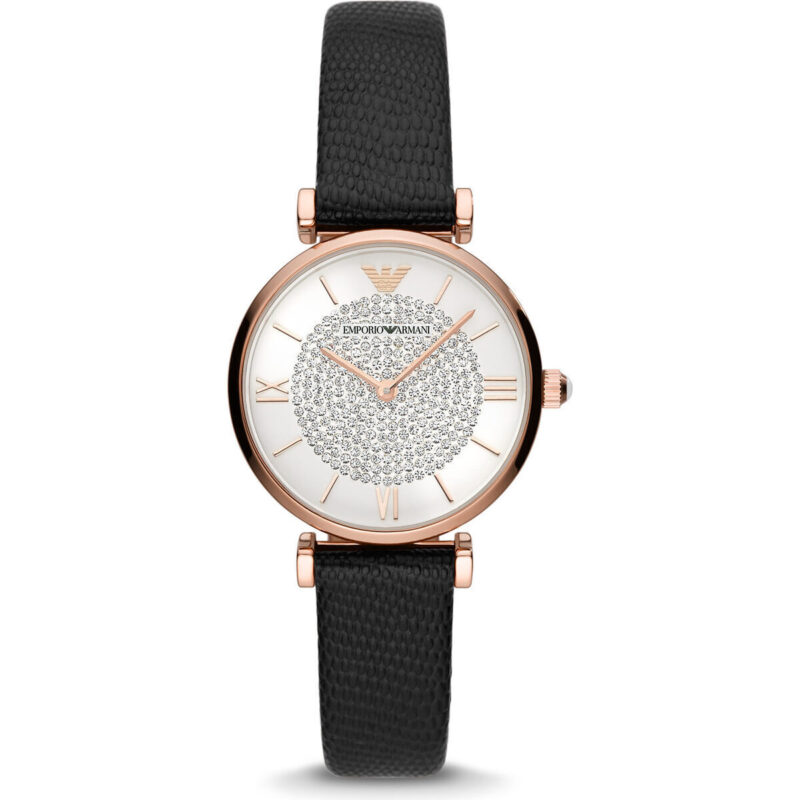 Emporio Armani Gianni T-Bar Crystal Accents Quartz AR11387 Women's Watch