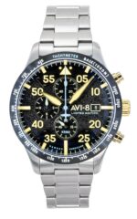 AVI-8 Hawker Hurricane Chronograph Limited Edition Black Dial Quartz AV-4130-11 Men's Watch With Extra Strap