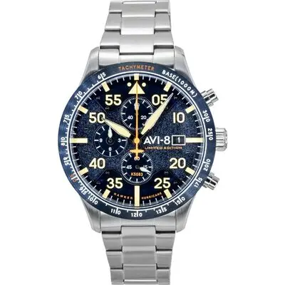 AVI-8 Hawker Hurricane Chronograph Limited Edition Blue Horizon Dial Quartz AV-4130-22 Men's Watch With Extra Strap