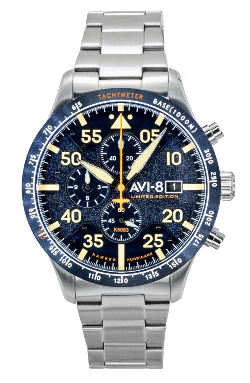 AVI-8 Hawker Hurricane Chronograph Limited Edition Blue Horizon Dial Quartz AV-4130-22 Men's Watch With Extra Strap