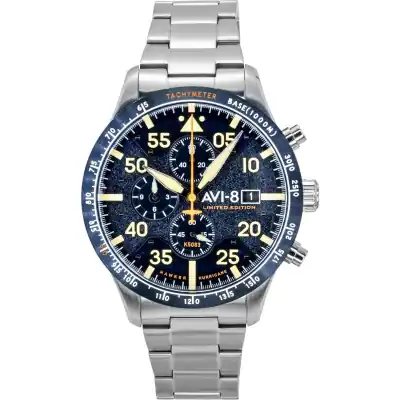 AVI-8 Hawker Hurricane Chronograph Limited Edition Blue Horizon Dial Quartz AV-4130-22 Men's Watch With Extra Strap