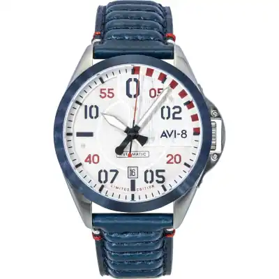 AVI-8 P-51 Mustang Hitchcock 85th Anniversary Limited Edition Silver Dial Automatic AV-4146-01 Men's Watch AVI-8 P-51 Mustang Hitchcock 85th Anniversary Limited Edition Silver Dial Automatic AV-4146-01 Men's Watch