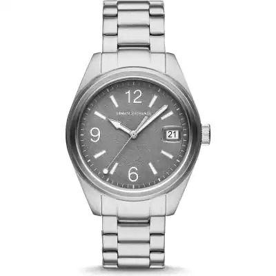 Armani Exchange Kilian 42mm Men's Watch – Grey Sandblast Dial, Silver-Tone Stainless Steel Bracelet & Date Function (AX1420)