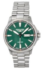 Bauhaus Aviation Titanium Green Dial Automatic 2862M4 100M Men's Watch