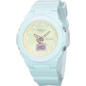 Casio Baby-G Futuristic Holographic Analog Digital Yellow Dial Quartz BGA-320FH-3A 100M Women's Watch
