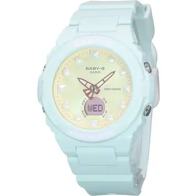 Casio Baby-G Futuristic Holographic Analog Digital Yellow Dial Quartz BGA-320FH-3A 100M Women's Watch