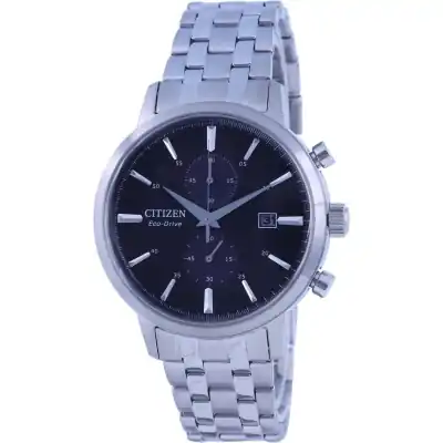 Citizen Classic Chronograph Black Dial Stainless Steel Eco-Drive CA7060-88E Men's Watch