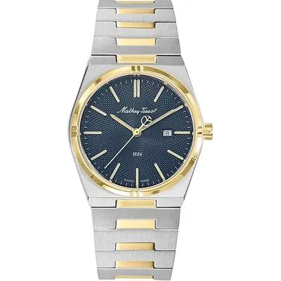 Mathey-Tissot Zeus Two Tone Stainless Steel Blue Dial Quartz D118BBU Women's Watch
