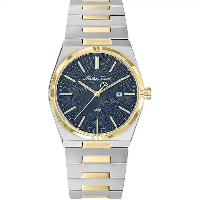 Mathey-Tissot Zeus Two Tone Stainless Steel Blue Dial Quartz D118BBU Women's Watch