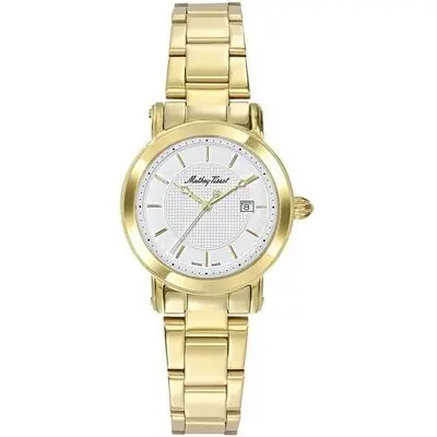 Mathey-Tissot City Metal Gold Tone Stainless Steel White Dial Quartz D31186MPI Women's Watch
