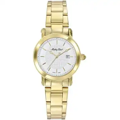Mathey-Tissot City Metal Gold Tone Stainless Steel White Dial Quartz D31186MPI Women's Watch