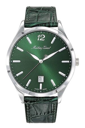 Mathey-Tissot Urban Leather Strap Green Dial Quartz D411AV Women's Watch
