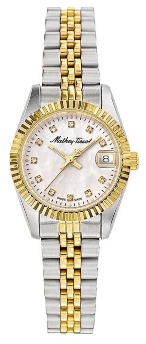Mathey-Tissot Mathy II Two Tone Stainless Steel Mother Of Pearl Dial Quartz D710BI Women's Watch