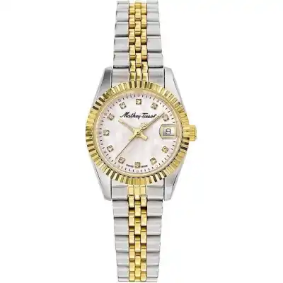 Mathey-Tissot Mathy II Two Tone Stainless Steel Mother Of Pearl Dial Quartz D710BI Women's Watch