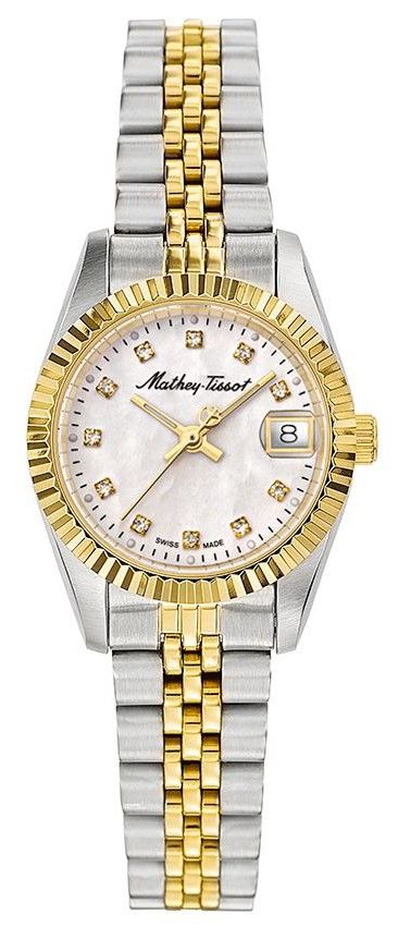 Mathey-Tissot Mathy II Two Tone Stainless Steel Mother Of Pearl Dial Quartz D710BI Women's Watch Mathey-Tissot Mathy II Two Tone Stainless Steel Mother Of Pearl Dial Quartz D710BI Women's Watch