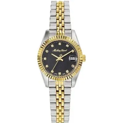 Mathey-Tissot Mathy II Two Tone Stainless Steel Black Dial Quartz D710BN Women's Watch
