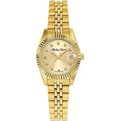 Mathey-Tissot Mathy II Gold Tone Stainless Steel Gold Dial Quartz D710PDI Women's Watch