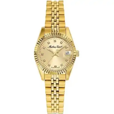 Mathey-Tissot Mathy II Gold Tone Stainless Steel Gold Dial Quartz D710PDI Women's Watch